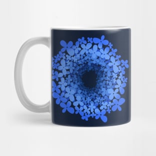 Floral pattern of small blue flowers Mug